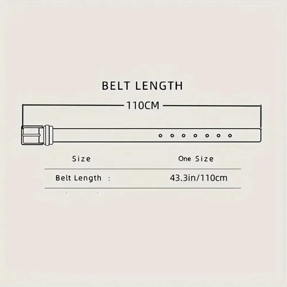 1PC Square bead rivet belt - men's and women's leather belt - punk jeans belt