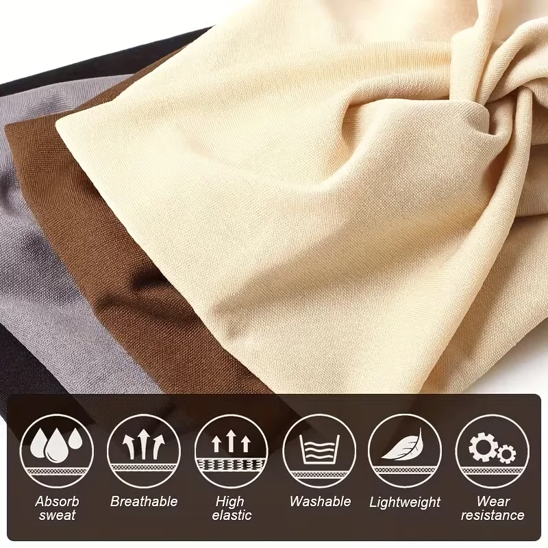 3PCS Women's Wide Hair Band in Elastic Solid Color, Anti-Slip Hair Accessory for Exercise, Multi-Functional Accessory