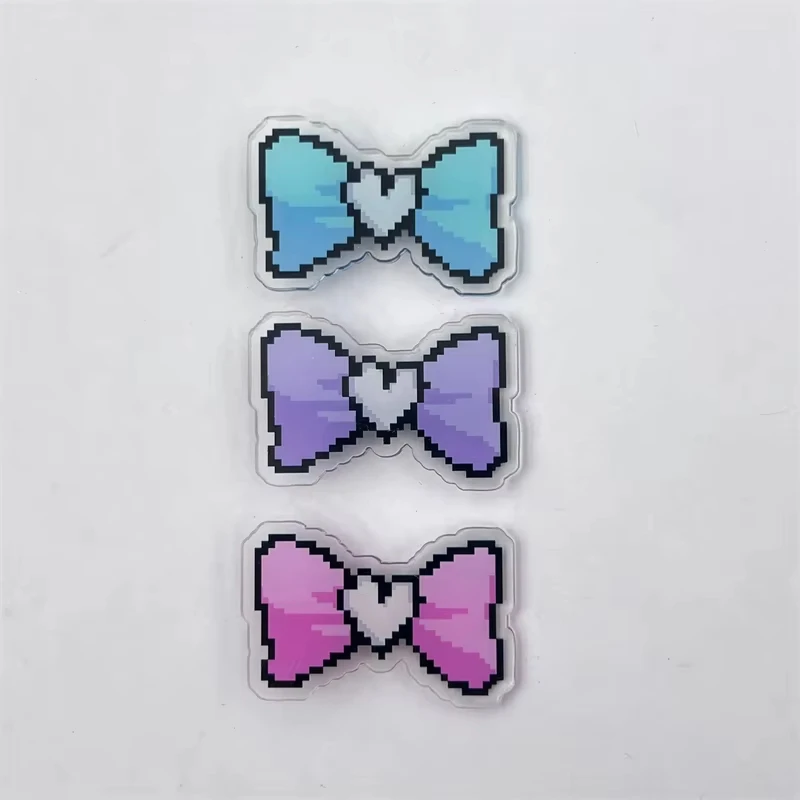 3Pcs/Set Game NEEDY GIRL OVERDOSE KAnge Ame Rain Cosplay Hairpins Colorful Bowtie Acrylic Hairclips Jewelry Headwear Accessories