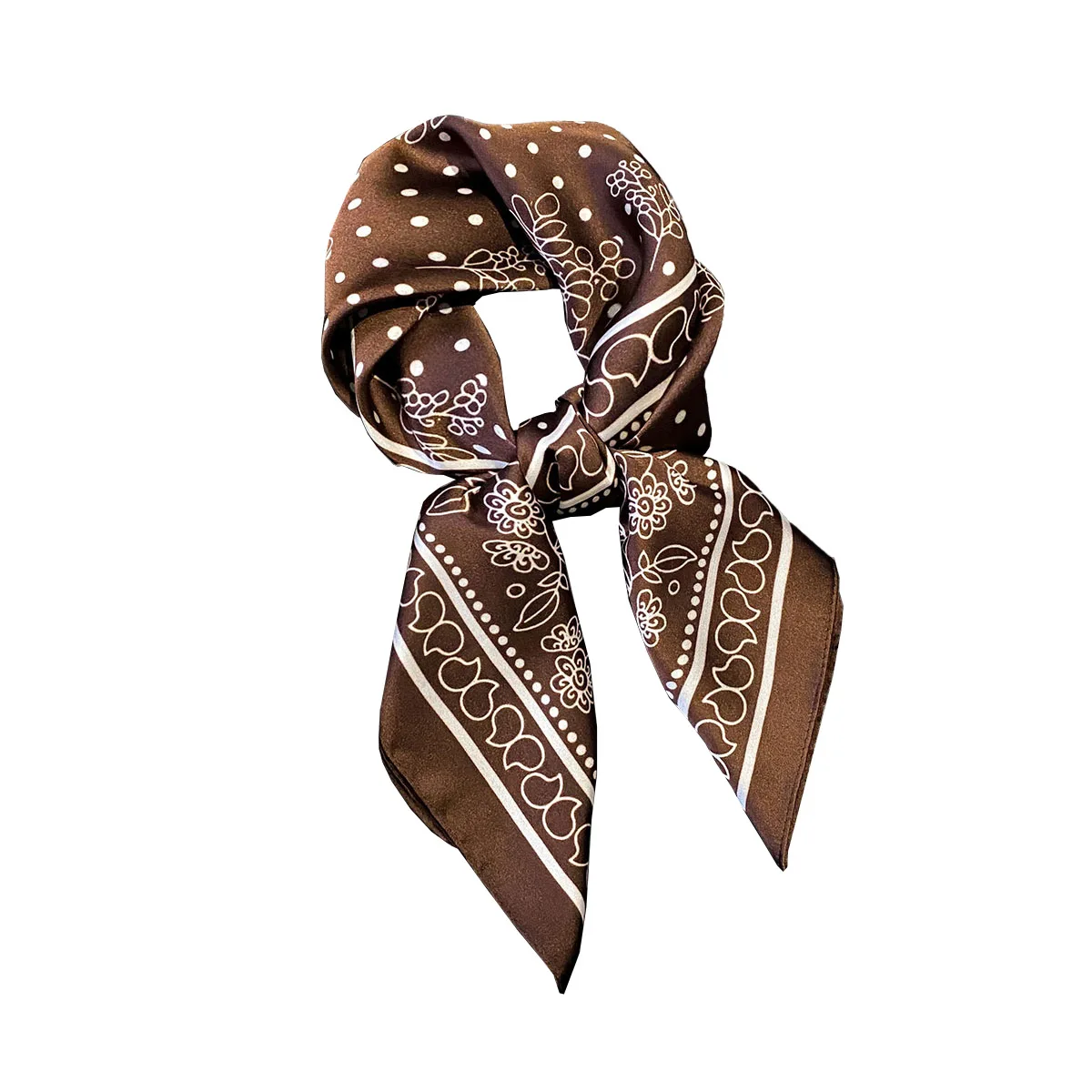 Fashion Print Silk Hairbands Scarf Women 2025 Spring New Elagant Floral Bandana Neck Kerchief Head Bands Foulard Female Scarfs