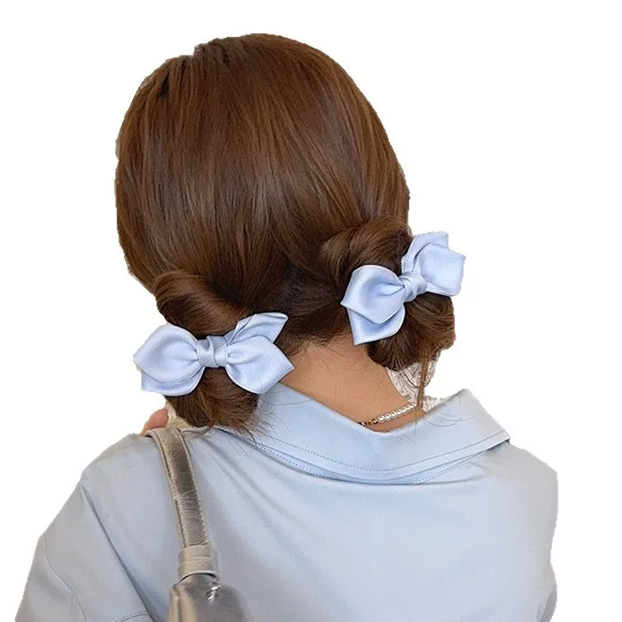 2pc Cute Sweetly Candy Color Bow Hairpin Hair Side Clips for Girls Women Childs Ladies Hair Accessories