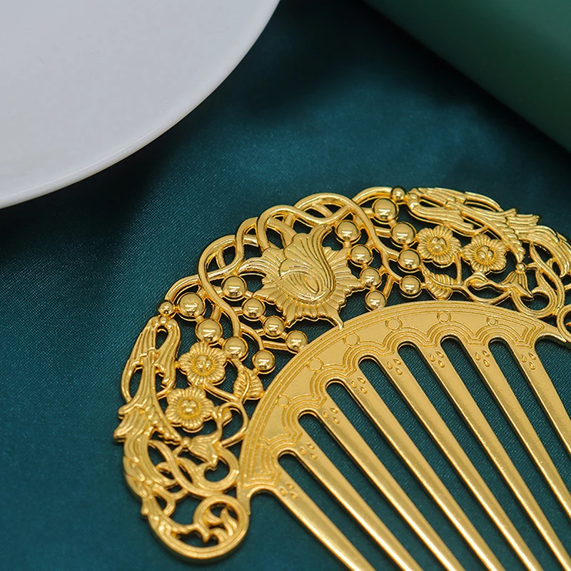 Hanfu Dish Hairpin Chinese Hairpin Retro Hair Comb Hair Ornament Hollow Carved Hair Comb Exquisite Hair Accessories Gifts