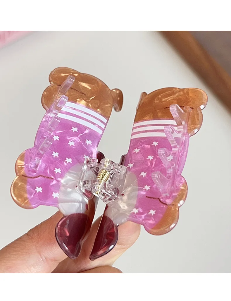 Autumn/Winter Coffee Brown Dachshund Puppy Hair Clip Cartoon Claw Clip Cute Fun Hair Holder Shark Hair Accessories for Women