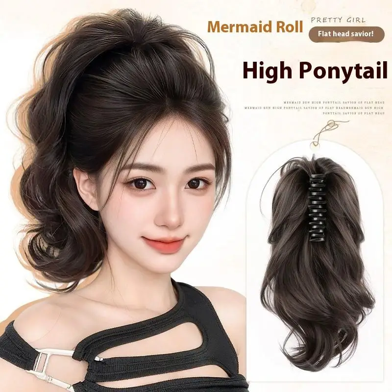 New 1Pc Synthetic Ponytail Claw Clip Fluffy Curly Hair Extensions Ladies Ponytail Hair Clip Party Daily Wear DIY Accessories