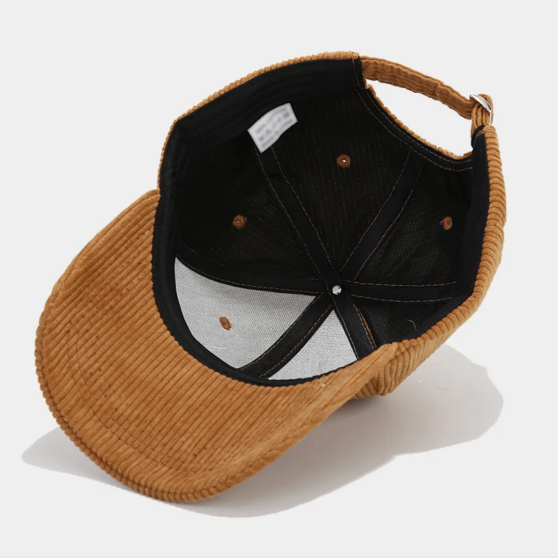 Corduroy Baseball Cap Men Women Customizable Style Fashion Streetwear Adjustable Dad Cap Sun Hat for Personalization Outdoor Cap