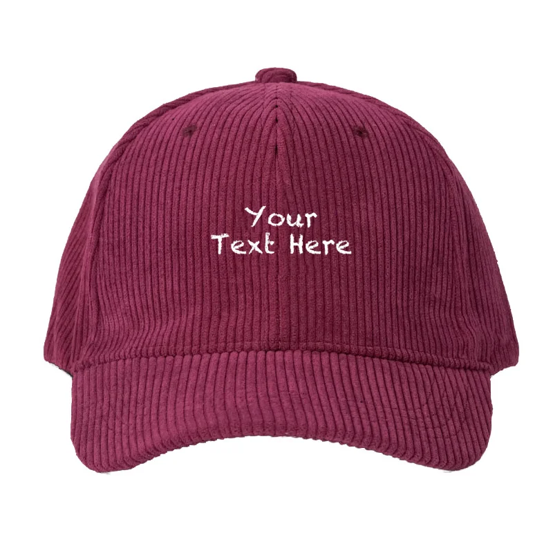 Corduroy Baseball Cap Men Women Customizable Style Fashion Streetwear Adjustable Dad Cap Sun Hat for Personalization Outdoor Cap