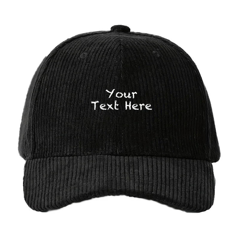 Corduroy Baseball Cap Men Women Customizable Style Fashion Streetwear Adjustable Dad Cap Sun Hat for Personalization Outdoor Cap