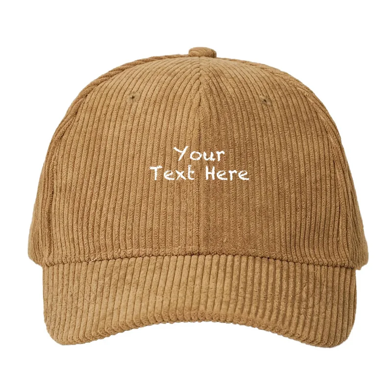 Corduroy Baseball Cap Men Women Customizable Style Fashion Streetwear Adjustable Dad Cap Sun Hat for Personalization Outdoor Cap