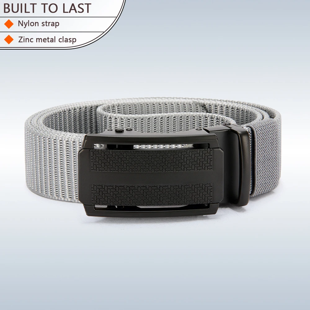 New Golf Sports Elastic Belt Tactical Belt Metal Automatic Buckle Tough Stretch Nylon Men Military Belt