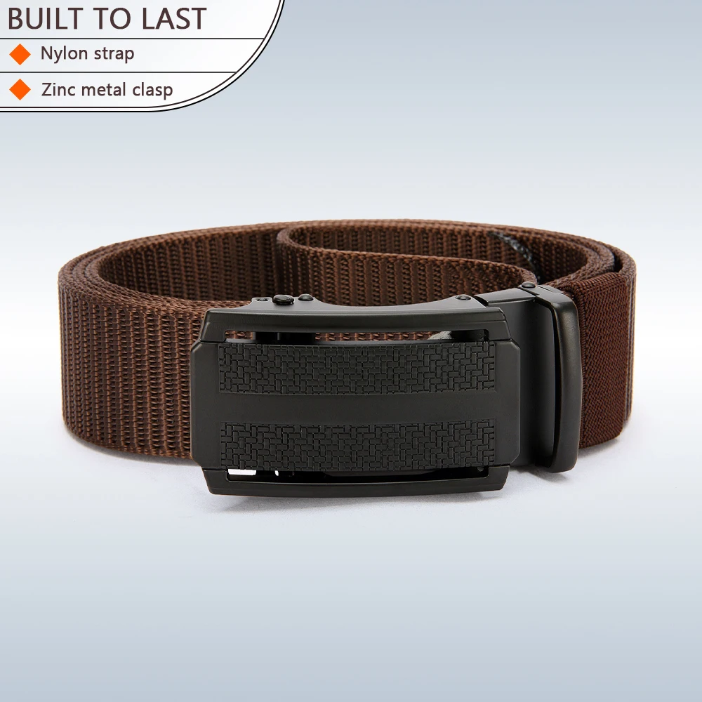 New Golf Sports Elastic Belt Tactical Belt Metal Automatic Buckle Tough Stretch Nylon Men Military Belt