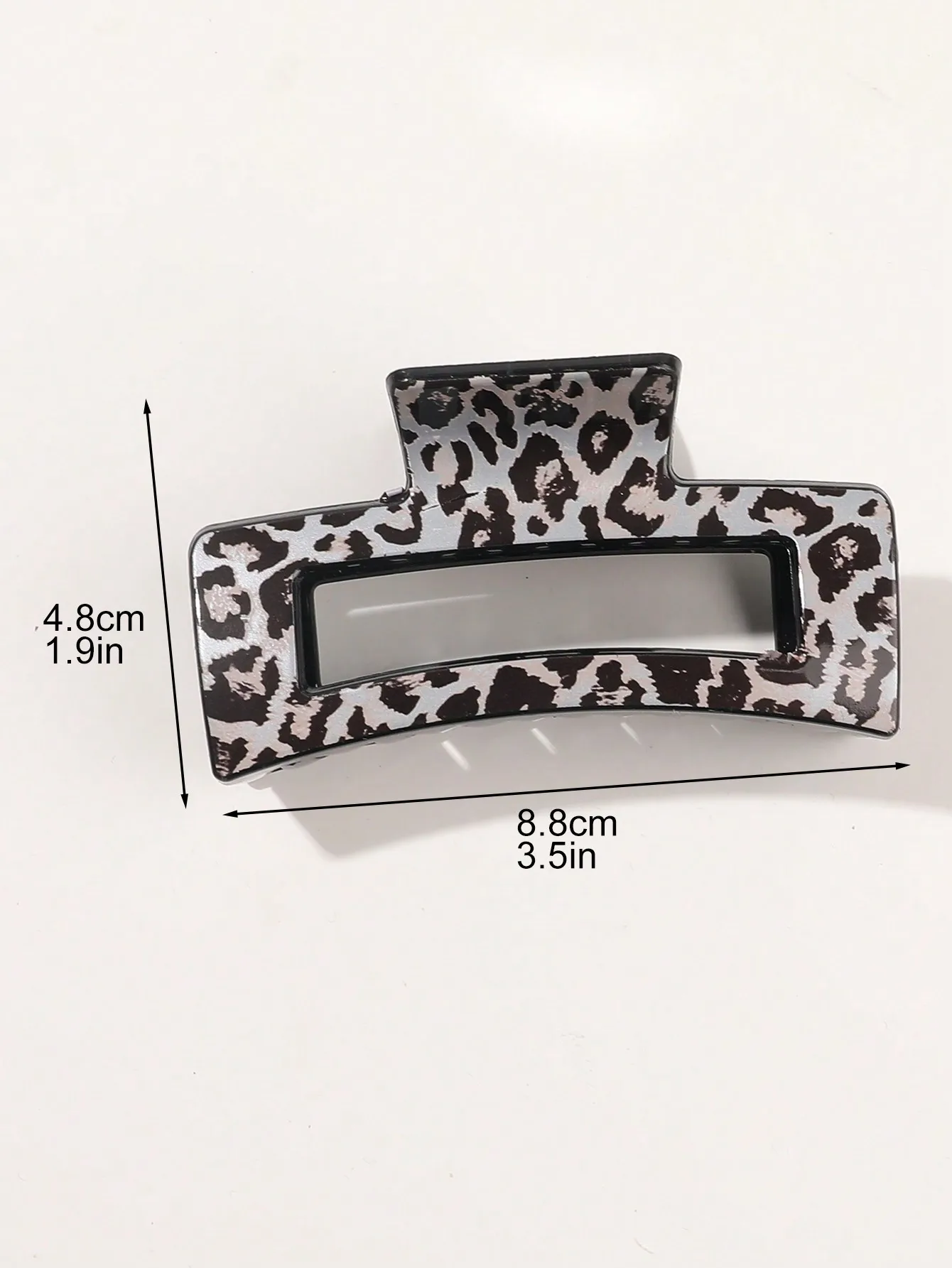 3Pcs Leopard Print Design Hair Claw Clips,3.5Inch Hair Jaw Clips,Fashion Vintage Hair Accessories for Women Girls