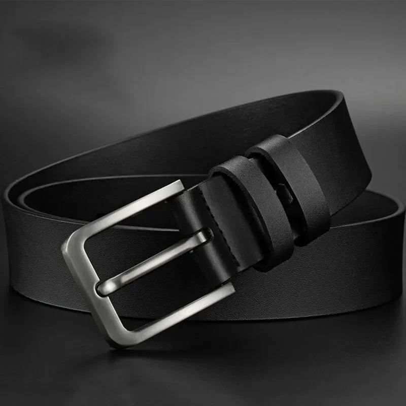Business Leisure Men's Alloy Square Pin Buckle Belts Male Famous Brand Luxury Designer Synthetic Leather Jeans Belts for Men
