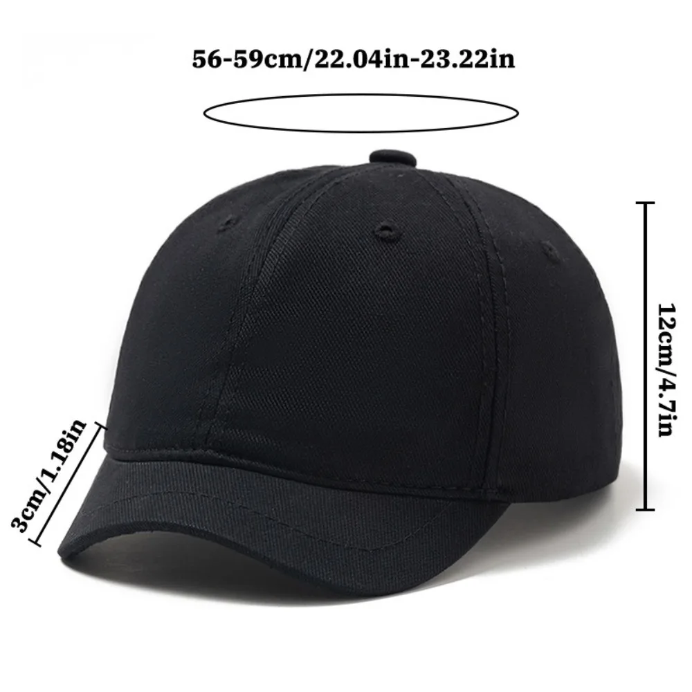 Casual Short Brim Baseball Cap Adjustable Nylon Dad Hat Cotton Fastener Tape Sunscreen Hat Men Women