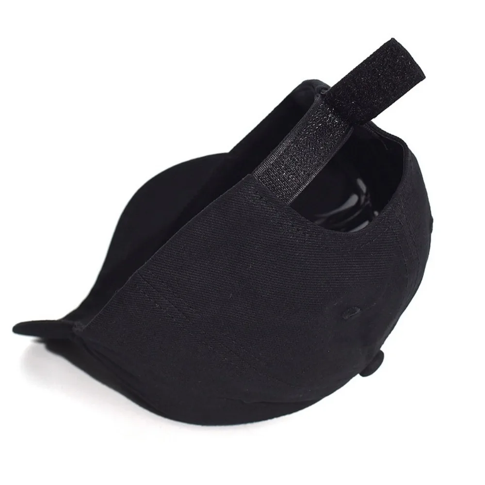 Casual Short Brim Baseball Cap Adjustable Nylon Dad Hat Cotton Fastener Tape Sunscreen Hat Men Women