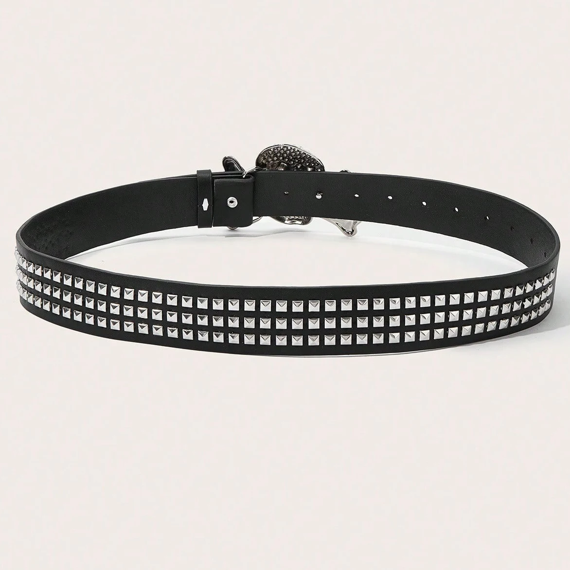 Gothic Skull Rhinestone Buckle Belt - Stylish Subculture Punk Rivet Hip-Hop Rock Y2K Belts Accessory Casual Daily ,For Men Women