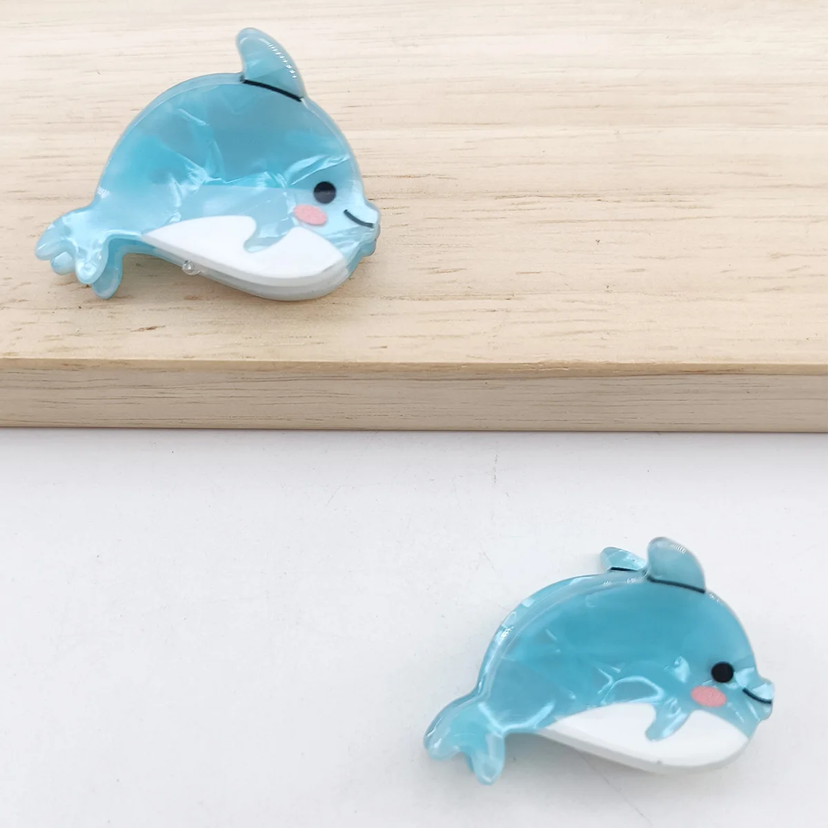 Small Delicate Cute Lovely Acetate Hair Clips Cartoon Whale Seahorse Crab Starfish Hairpins Side Bangs Women Hair Accessories
