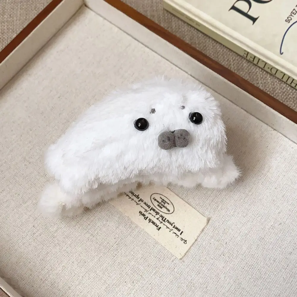 Creative Animals Little Seal Hair Claw Hairpin Cute Hair Clip Korean Style White Large Shark Clip Hair Accessories