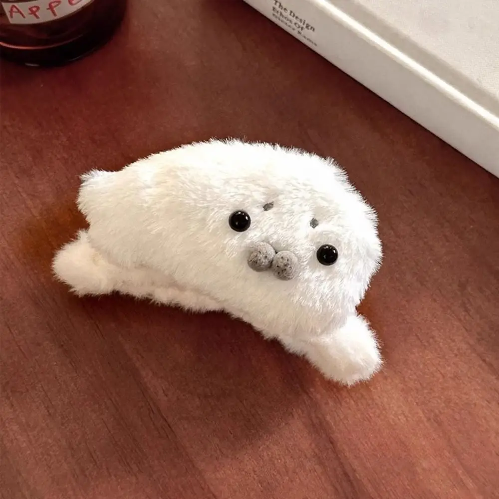 Creative Animals Little Seal Hair Claw Hairpin Cute Hair Clip Korean Style White Large Shark Clip Hair Accessories