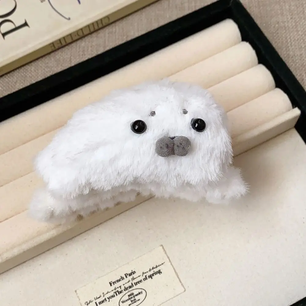 Creative Animals Little Seal Hair Claw Hairpin Cute Hair Clip Korean Style White Large Shark Clip Hair Accessories
