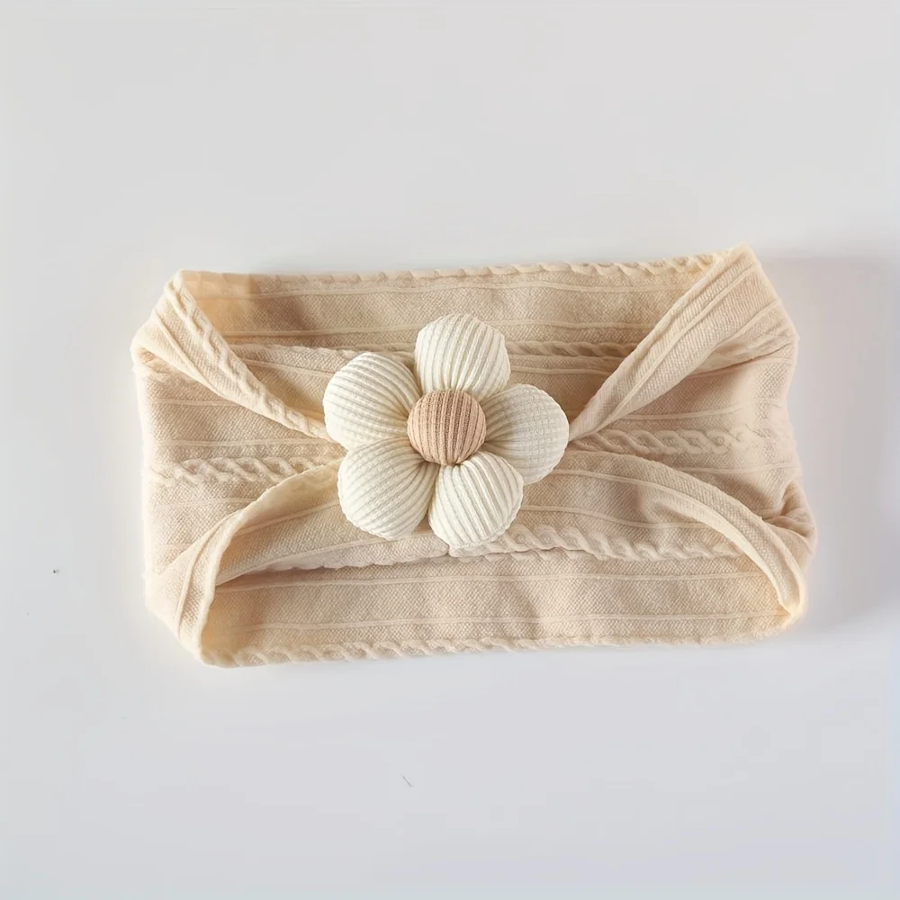 5pcs/lot Hair Bows Nylon Headbands Baby Girls Kids Soft Bows Knot Turban Hair Bands Baby Hair Accessories Children Headwear