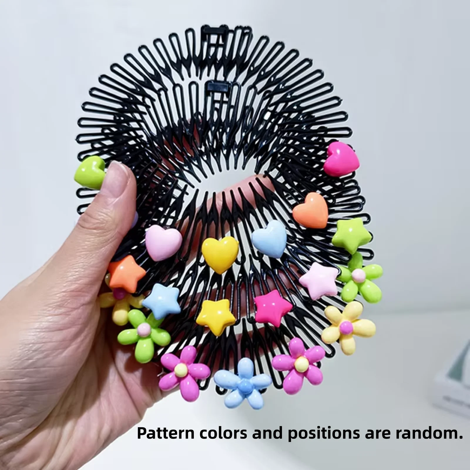 3Pcs Children Y2k Star Colorful Hair Comb Broken Headband Hair Clips Bunny Heart Cute Headdress Princess Girls Hair Accessories