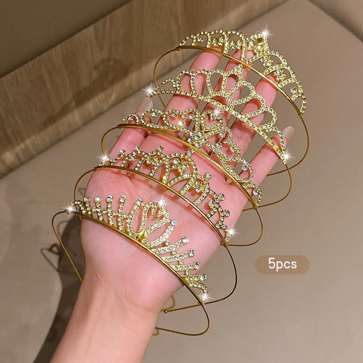 5 fashionable and versatile temperament sweet golden crown headbands suitable for daily hair accessories