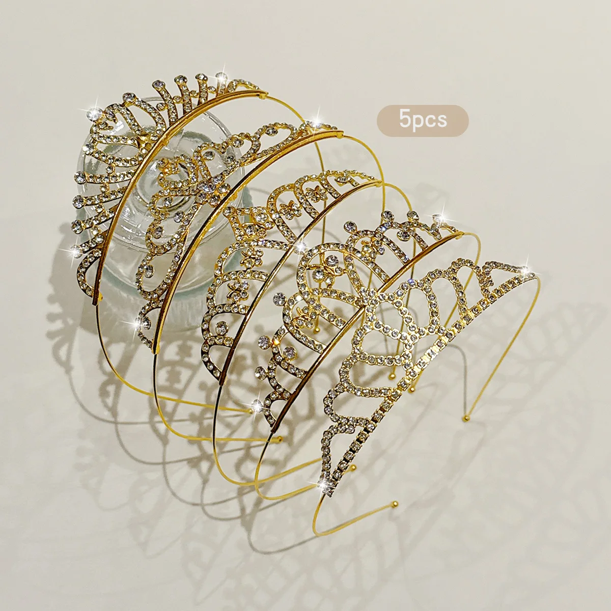 5 fashionable and versatile temperament sweet golden crown headbands suitable for daily hair accessories