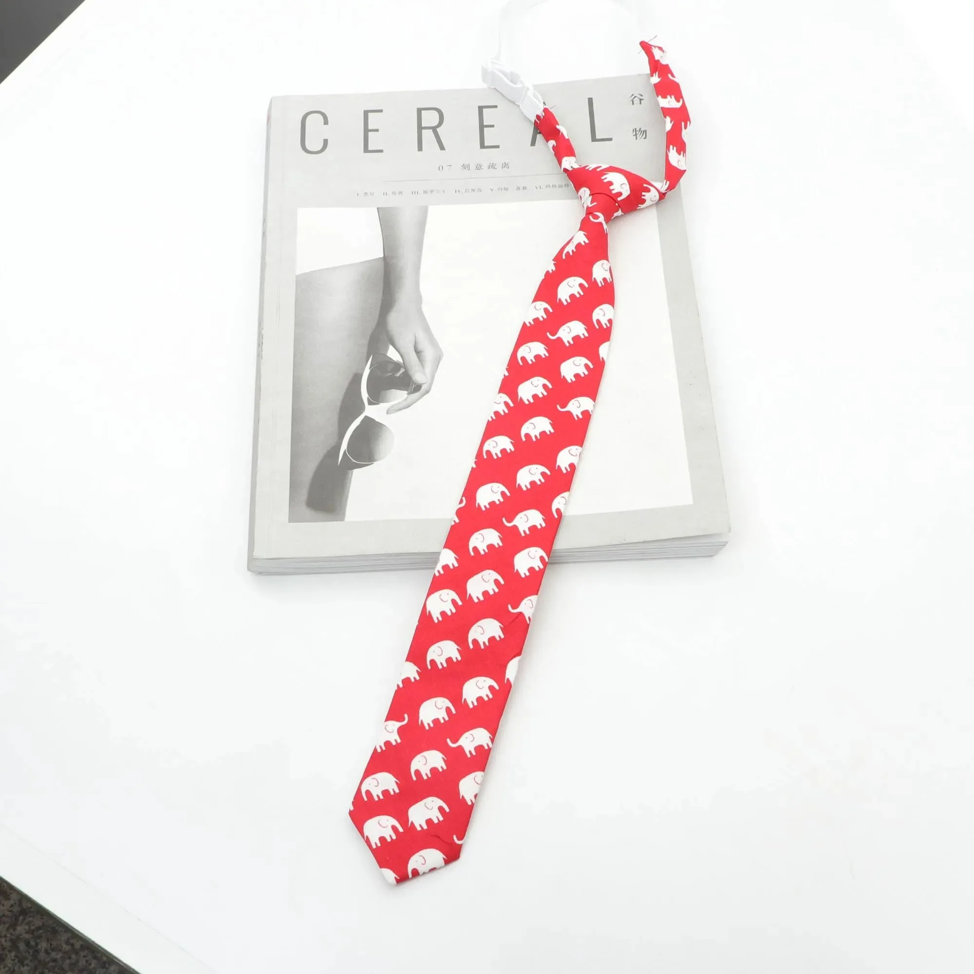 Cute Cotton Kids Necktie Casual Dog Duck Chicken Bear Pattern Children Pre Tied Neckties Skinny Ties Small Designer Cravat Tie