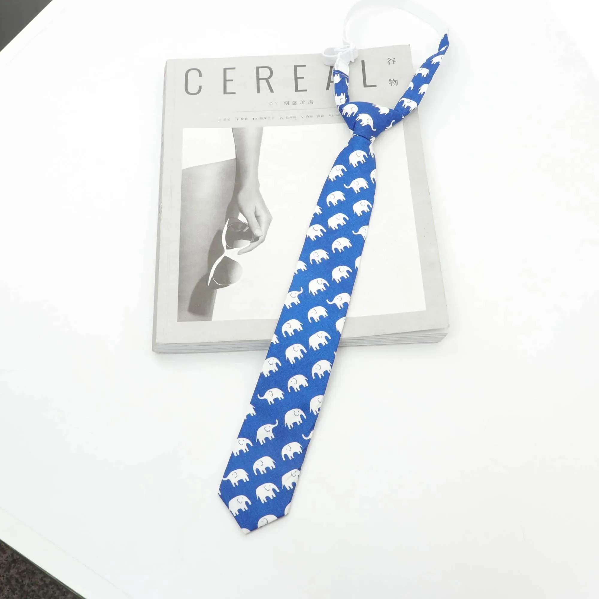 Cute Cotton Kids Necktie Casual Dog Duck Chicken Bear Pattern Children Pre Tied Neckties Skinny Ties Small Designer Cravat Tie