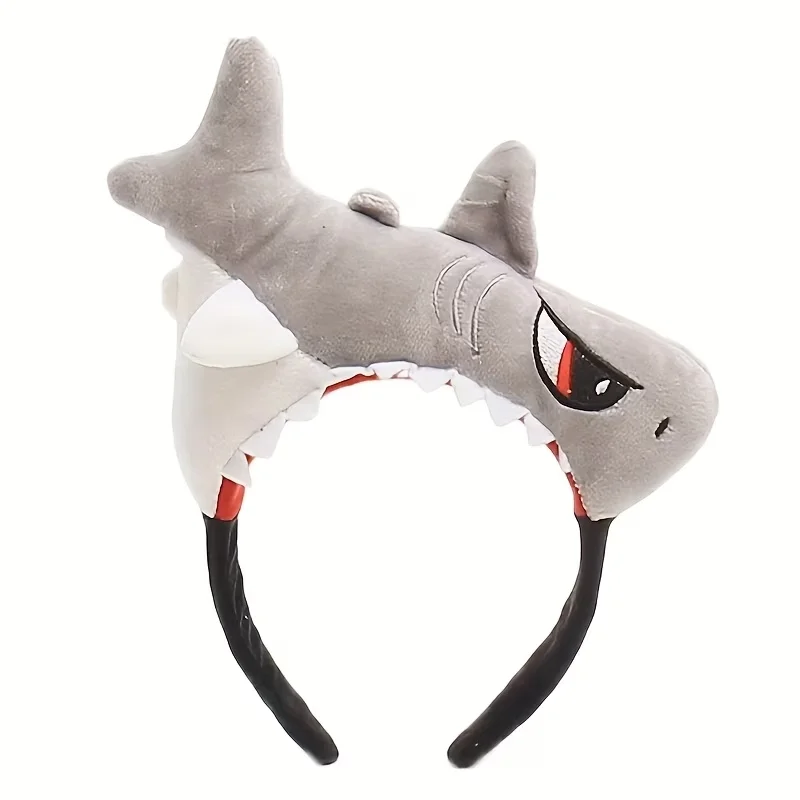 Shark Headband with Fish Tail - Durable, Comfortable and Lightweight Clothing Headwear, Suitable for Activities - Adults to Wear