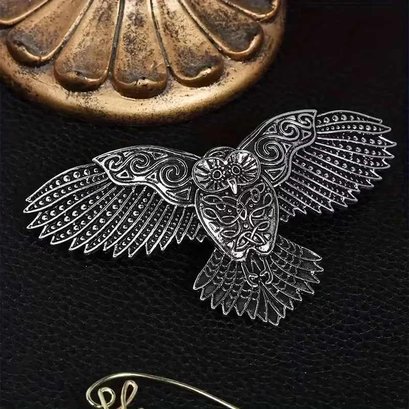 Viking Owl Hair Clip Vintage Trendy Personality Women's Accessory Party Jewelry Valentine Mother Birthday Gift