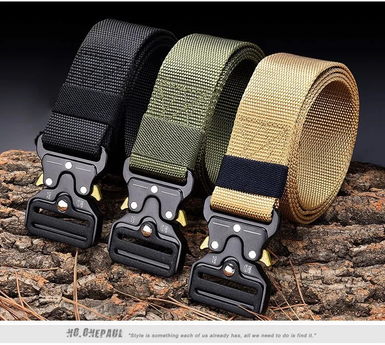 1-Piece Men's Outdoor Sports Leisure Belt, Quick Release Symmetrical Buckle, Unisex Multi-Functional Belt