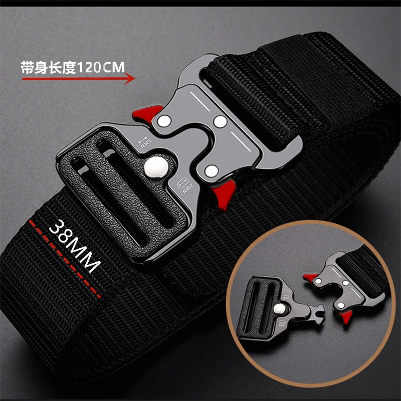 1-Piece Men's Outdoor Sports Leisure Belt, Quick Release Symmetrical Buckle, Unisex Multi-Functional Belt