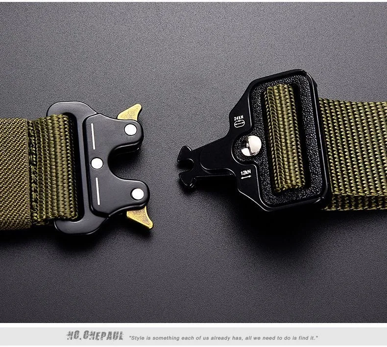 1-Piece Men's Outdoor Sports Leisure Belt, Quick Release Symmetrical Buckle, Unisex Multi-Functional Belt
