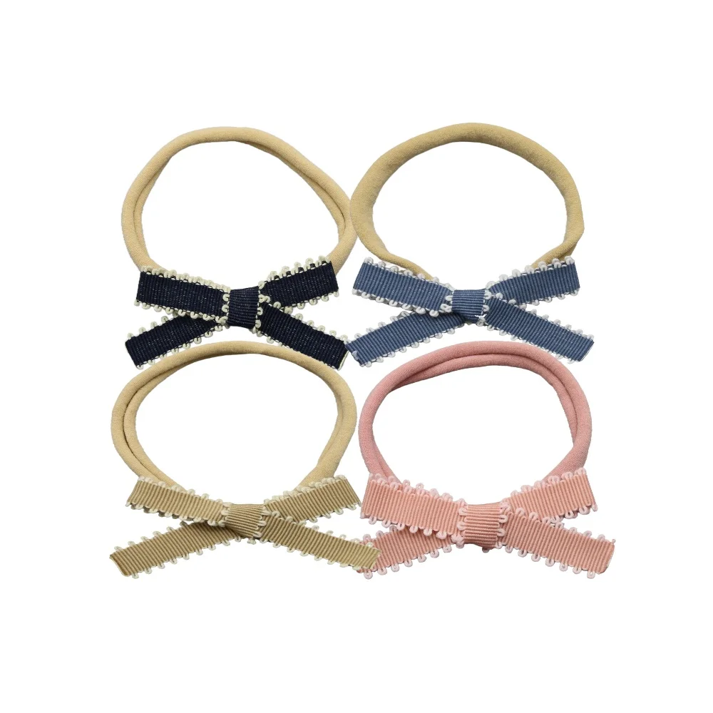 New Fashion Threaded tooth edge Hair Accessories Lace Edge Hair Hoops Baby Bow Hair Accessories Hair Straps Girl Decoration