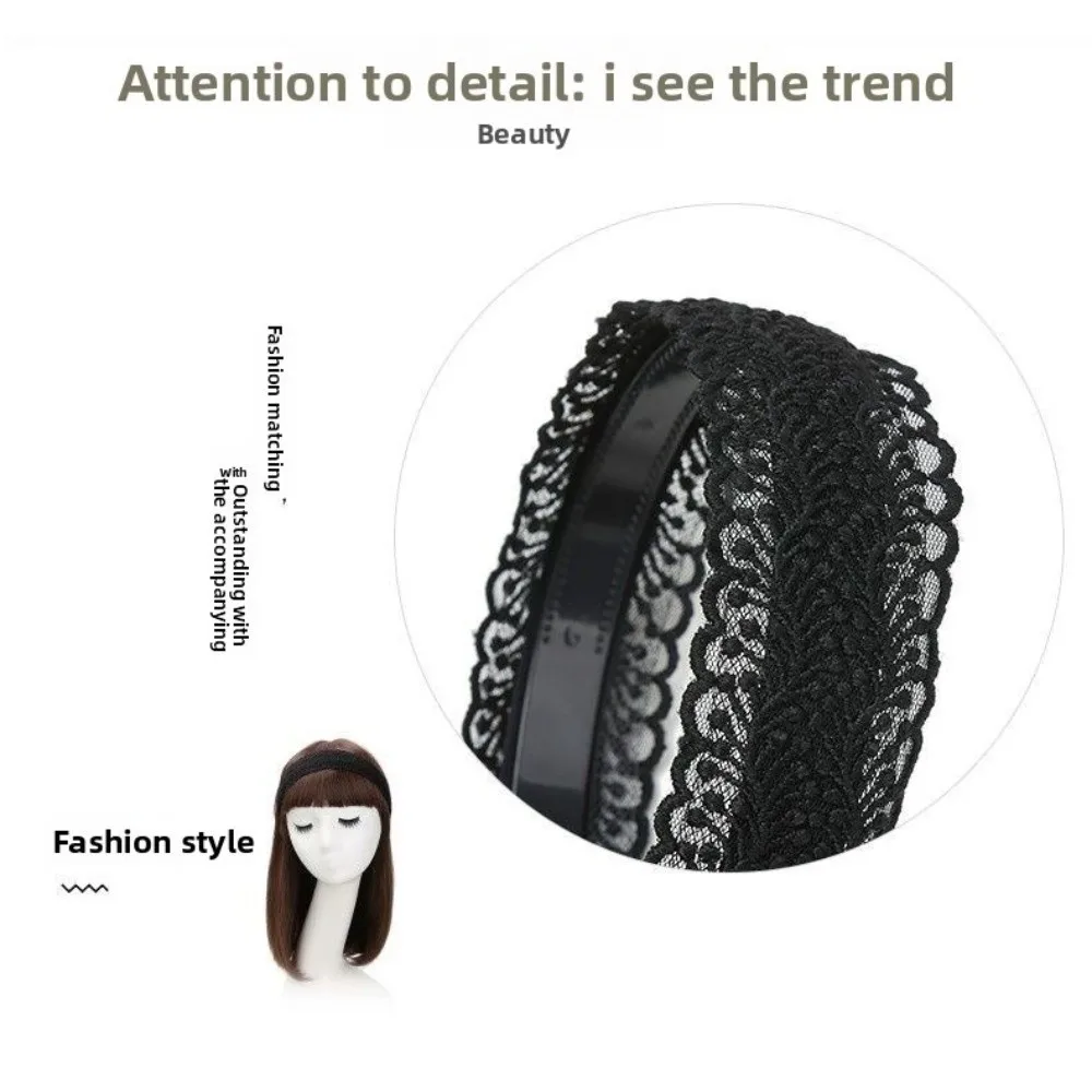 Fashion Vintage Lace Hair Hoop Anti Slip Hollow Lace Hairband Head Wrap Hair Accessories Elegant Women's Wide Headband Daily Use