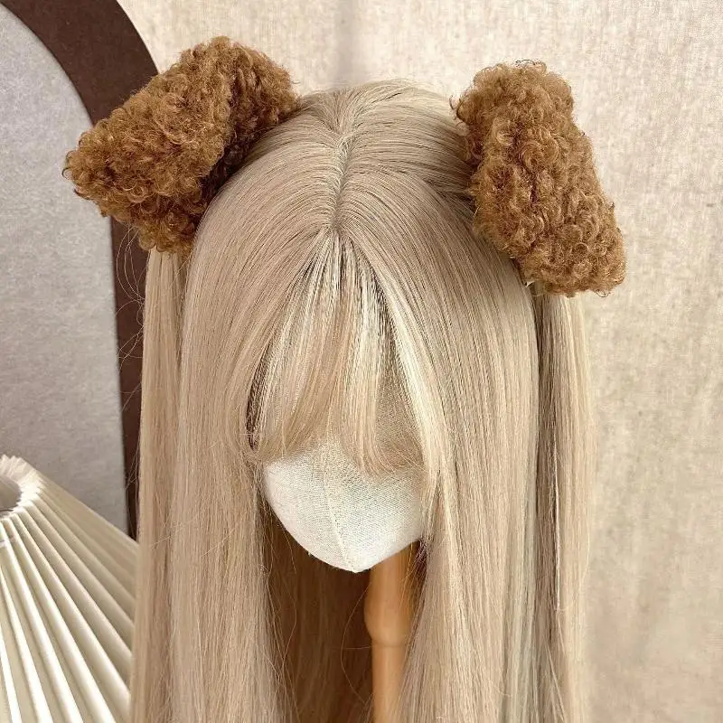 1Pair New Cute Puppy Ears Side Clips For Girls Plush Hairpin Kawaii Barrettes Headwear Kids Hair Accessories Gifts