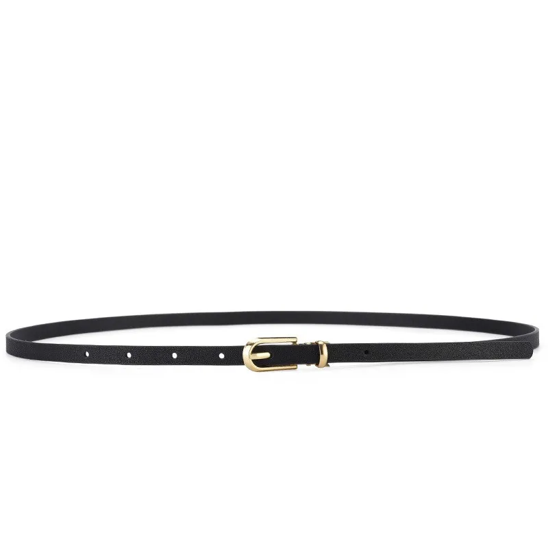 Women's small belt dress Korean version fashionable versatile multi-color simple casual trend needle buckle black thin belt