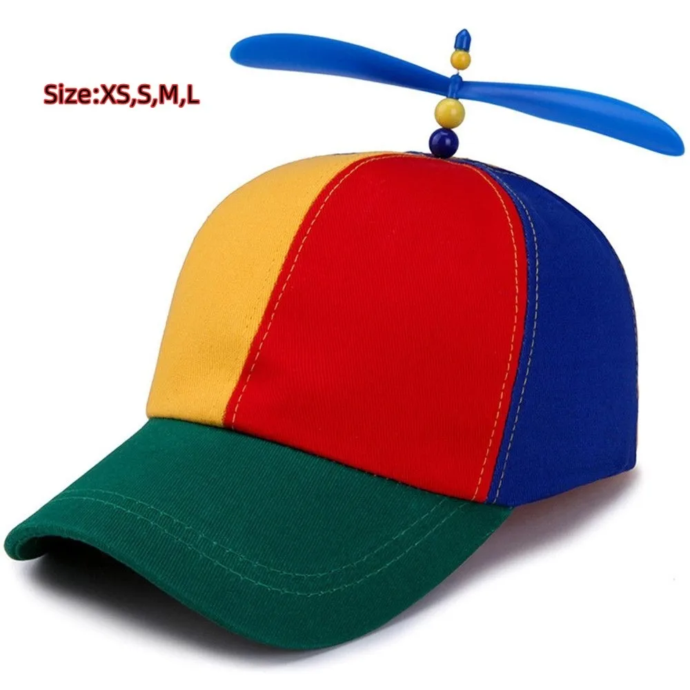 Boys Girls Rainbow Baseball Cap Bamboo Dragonfly Funny Snapback Hat Helicopter Propeller Adventure Dad Hat