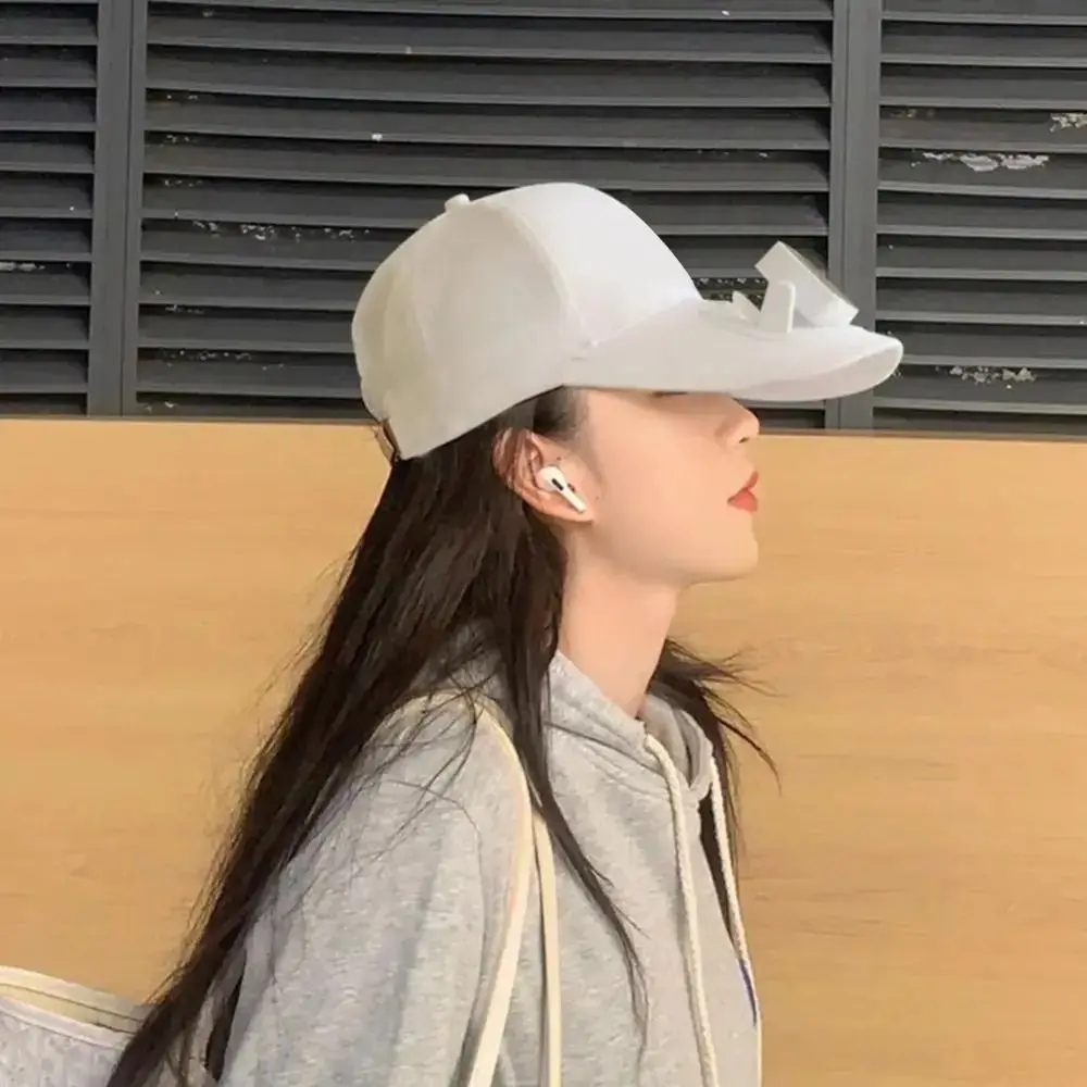 USB Charging Fan Sunhat with Cooling Fan Strong Wind Fan Baseball Hat Solar Charging Long Brim Sun Protection Cap Outdoor