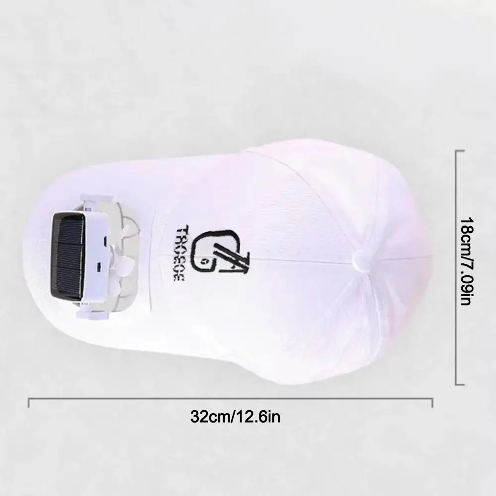 USB Charging Fan Sunhat with Cooling Fan Strong Wind Fan Baseball Hat Solar Charging Long Brim Sun Protection Cap Outdoor
