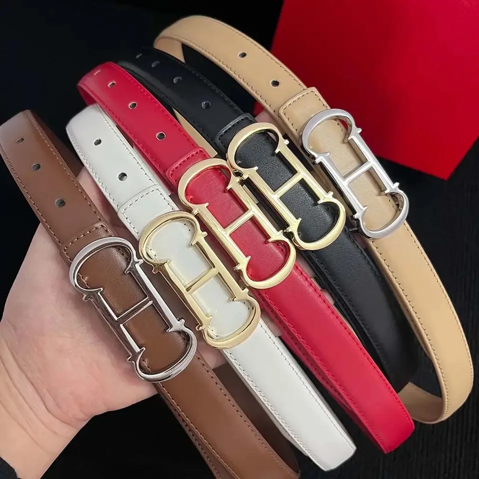 New Women's Belt Elegant Gold Letter Buckle Suitable For Daily Decoration Fashionable Belt Female