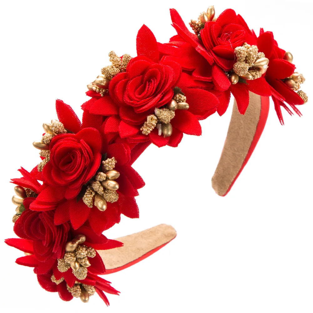 Simulated Flower Headband Fairy Party Dress Up Hairband Shopping Photo Flower Hair Accessories