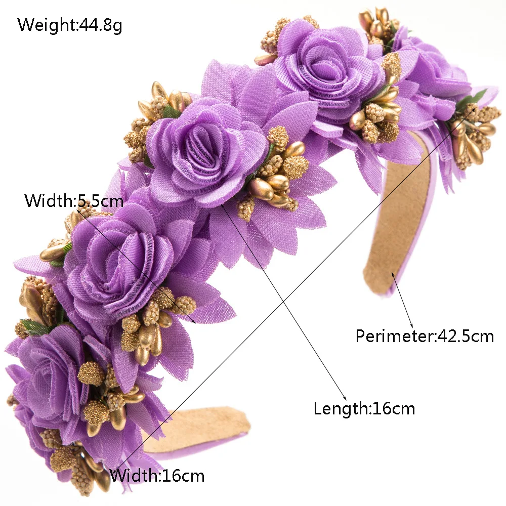 Simulated Flower Headband Fairy Party Dress Up Hairband Shopping Photo Flower Hair Accessories