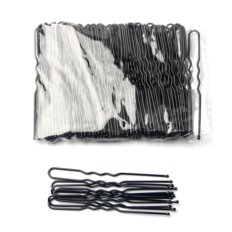 50PCS/Bag 6cm/7cm U Shaped Alloy Hairpins Waved Hair Clips Simple Metal Bobby Pins Barrettes Bridal Hairstyle Tools Hair Pins