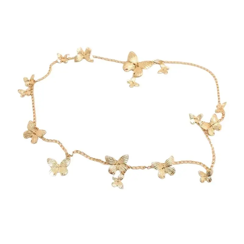 Vintage Butterfly Tassel Pendant Waist Chain For Women Bohemian Belt Chains Fashion Dress With Waistband Accessories Gifts