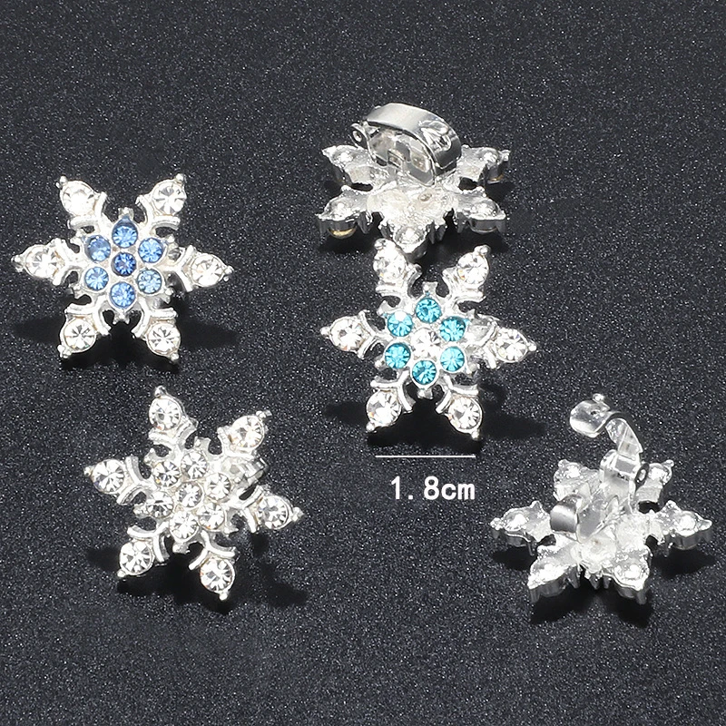 10pcs Alloy Rhinestone Snowflake Hair Clip Women Braided Hairpin Bridal Wedding Hair Accessories