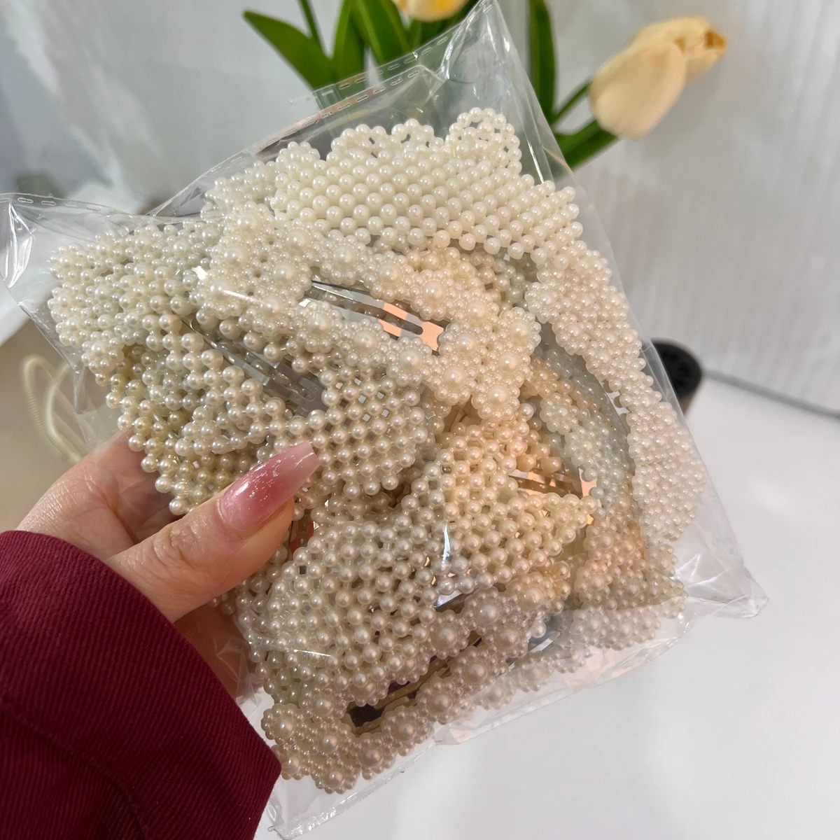 10/20Pcs Fashionable and Elegant Pearl Hair Clips Side Clips Hairpins Women's Hair Accessories Suitable for Daily Wear, Versatile for Parties and Proms [Random Mix]