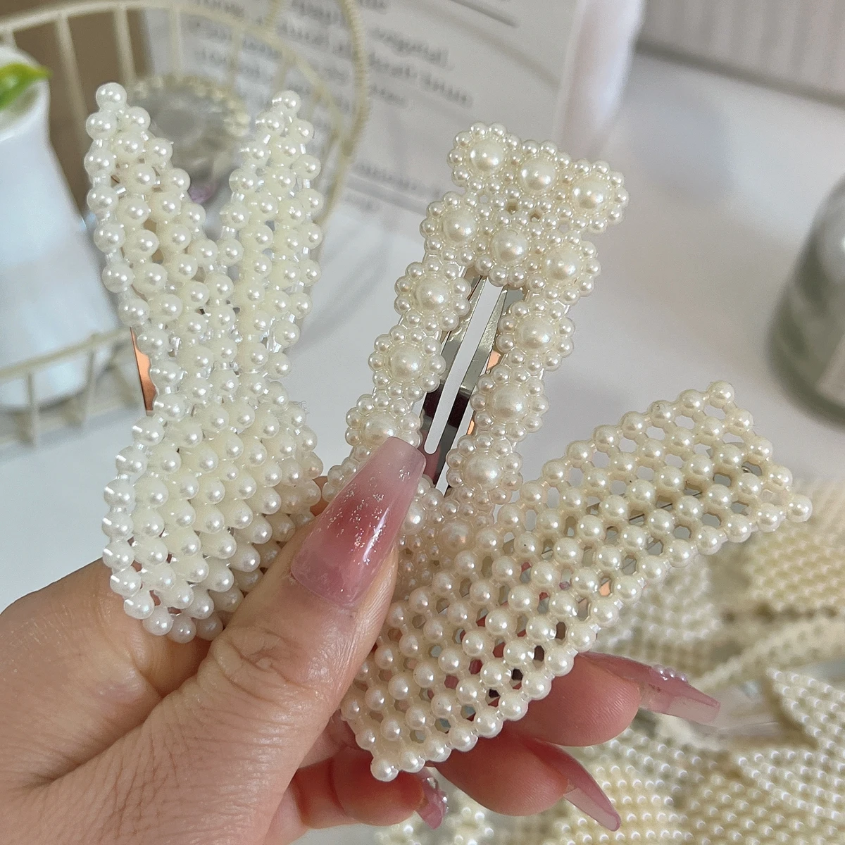 10/20Pcs Fashionable and Elegant Pearl Hair Clips Side Clips Hairpins Women's Hair Accessories Suitable for Daily Wear, Versatile for Parties and Proms [Random Mix]