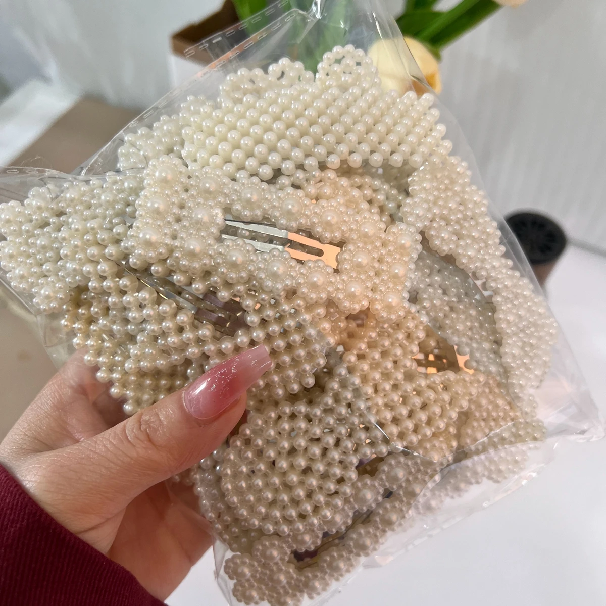 10/20Pcs Fashionable and Elegant Pearl Hair Clips Side Clips Hairpins Women's Hair Accessories Suitable for Daily Wear, Versatile for Parties and Proms [Random Mix]